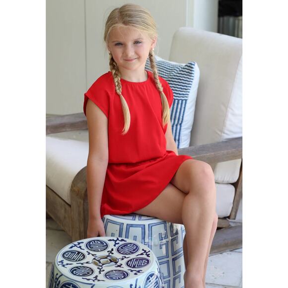 Pleat. Josie Dress Red size 7‎ - Picture 1 of 6